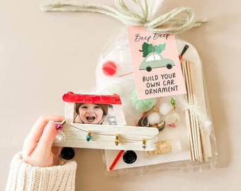 Kids Holiday Craft - Car Ornament Craft Kit - Kids Goodie Bag - Children Christmas Gift - Kids Party Favor - DIY Kids Ornament