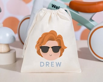 Retro Kids Birthday - Kids Goodie Bag - Customized Goodie Bag - Custom Name - Groovy Birthday Theme - Kids Party Favor - Surfer Boy