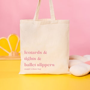 Personalized Tote Bag - Kids Tote Bag - Customized Name Tote - Dance Bag - Childrens Name Bag - Dance Tote Bag - Tote Bag for Ballet