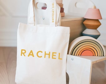 Borsa tote personalizzata - Borsa tote per bambini - Tote nome personalizzato - Regalo di Natale - Borsa nome bambini - Borsa tote scuola - Borsa tote per libri