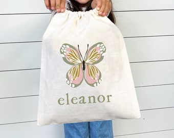 Butterfly Party Favor - Butterfly Kids Birthday Bag - Kids Goodie Bag - Customized Goodie Bag -Childrens Name Bag - Kids Party Favor -Insect