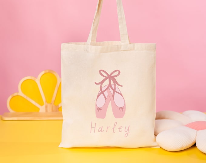 Personalized Tote Bag - Kids Tote Bag - Customized Name Tote - Dance Bag - Childrens Name Bag - Dance Tote Bag - Tote Bag for Ballet