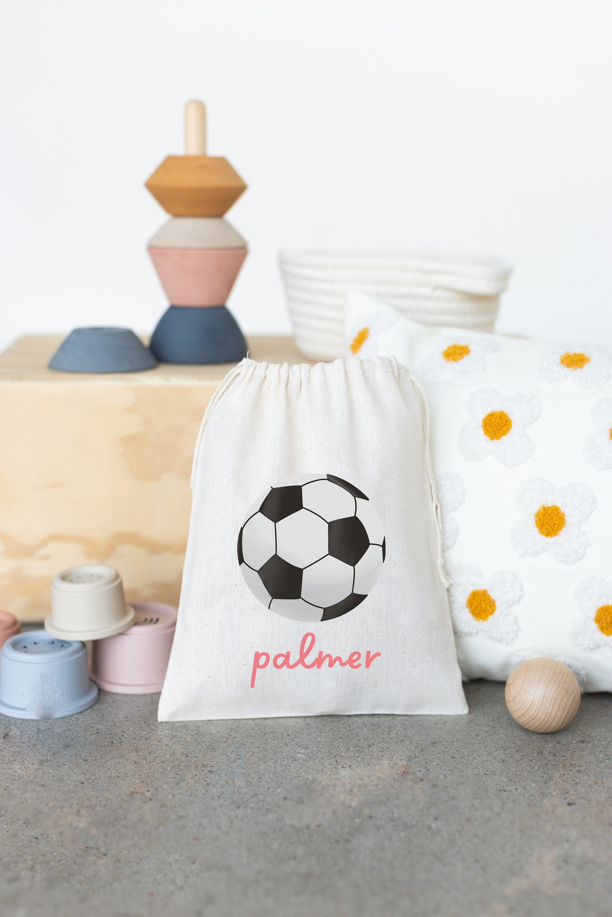 Soccer Party Favor - Sports Birthday Bag - Kids Goodie Bag -Customized Game Day Bag -Childrens Name Bag - Kids Party Favor -Sports Snack