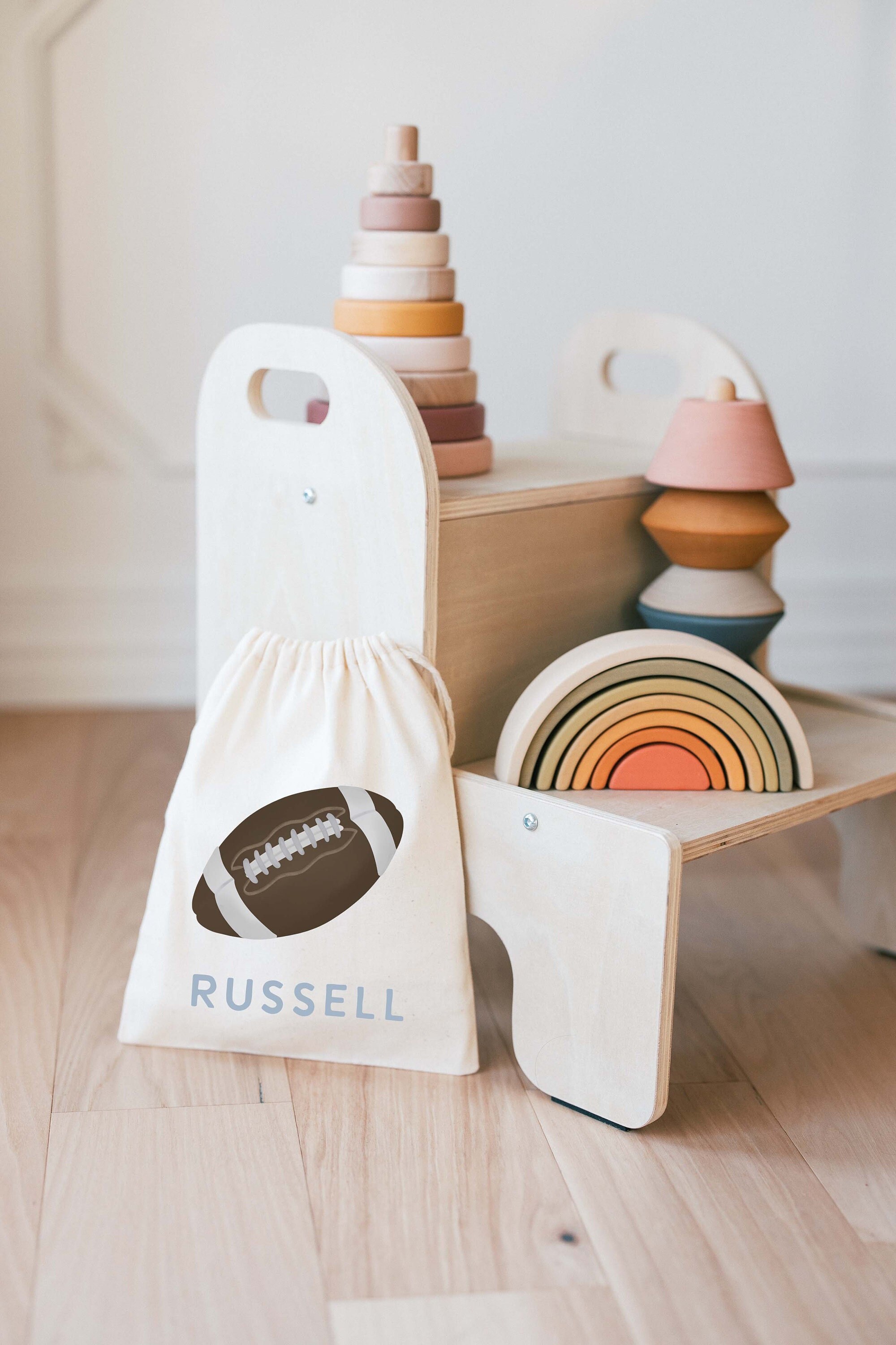Football Party Favor - Sports Birthday Bag - Kids Goodie Bag -Customized Game Day Bag -Childrens Name Bag - Kids Party Favor -Sports Snack
