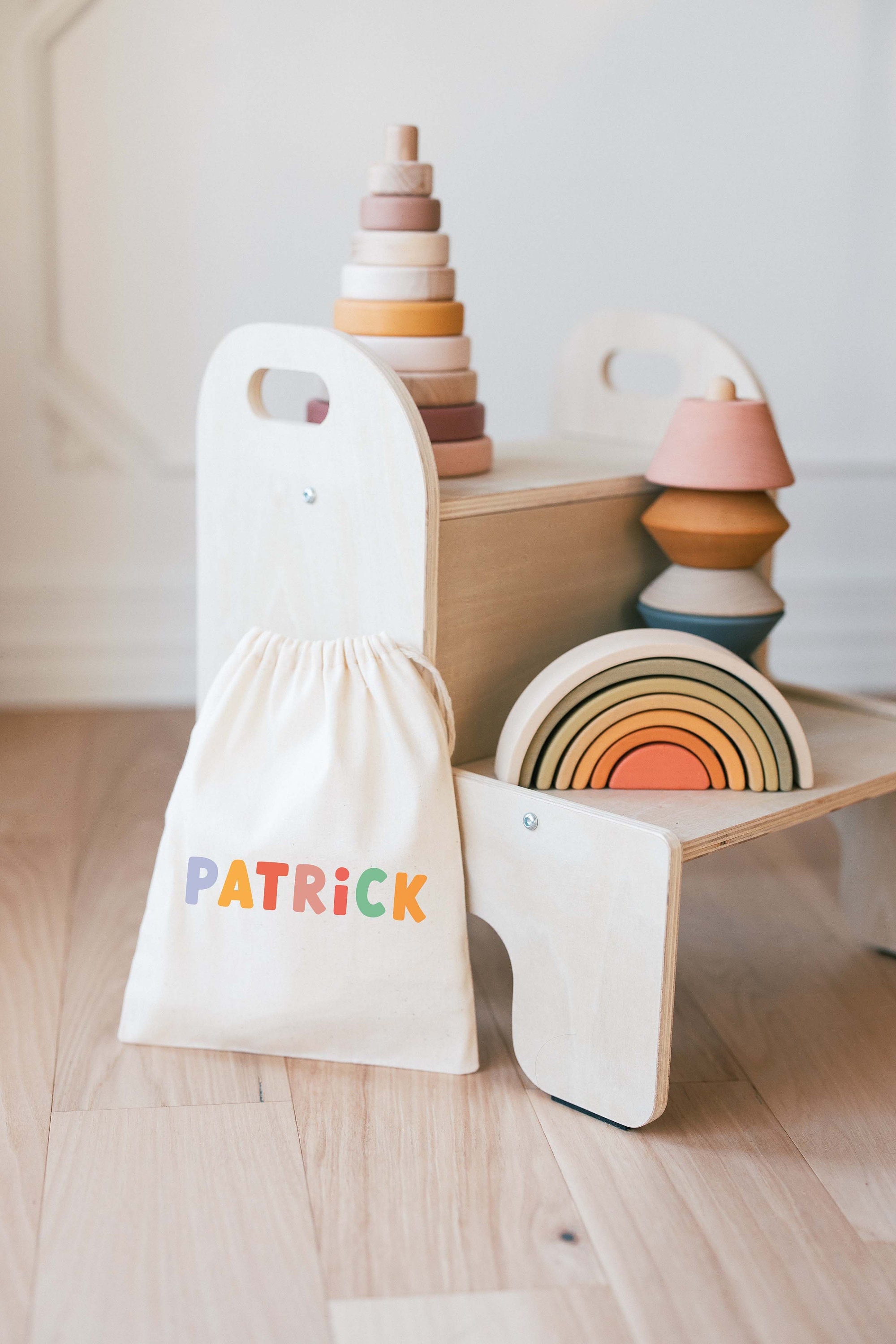 Personalized Goodie Bag - Kids Goodie Bag - Customized Goodie Bag - Custom Name - Childrens Name Bag - Kids Party Favor - Drawstring Bag