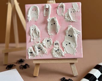 Halloweenpyssel för barn - Halloweenpysselset - Halloweenfestgåva - Halloweenpyssel - Spökmålningsset - Spökmålning med spackling - Pyssel
