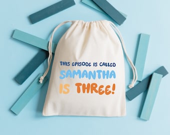 Two-ey Birthday Favor - Doggy Bags -Customized Goodie Bag -Custom Name -Animal Bag -Kids Party Favor -Twoey Birthday -This Episode is Called