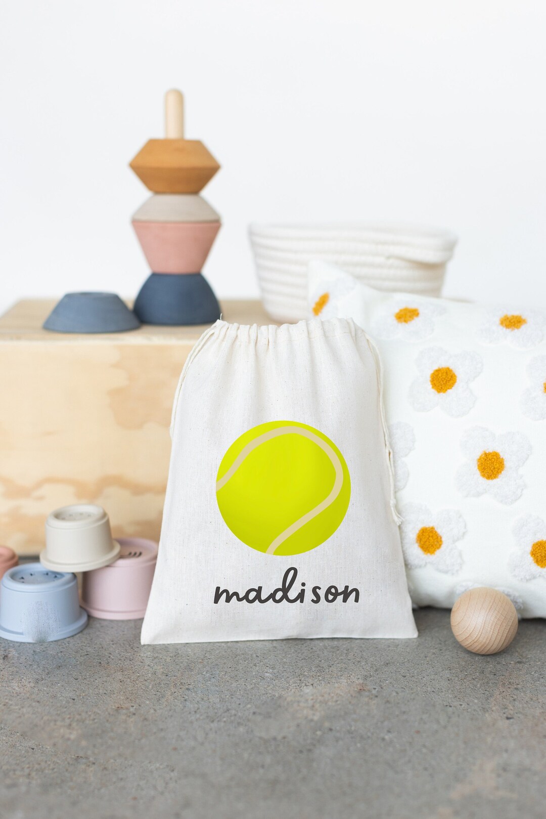 Tennis Ball Party Favor Sports Birthday Bag Kids Goodie Bag customized
