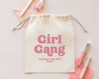 Galentine's Favor Bags - Kids Goodie Bag - Customized Goodie Bag - Galentine's Day - Childrens Name Bag - Galentine's Gift Bag - Girl Gang