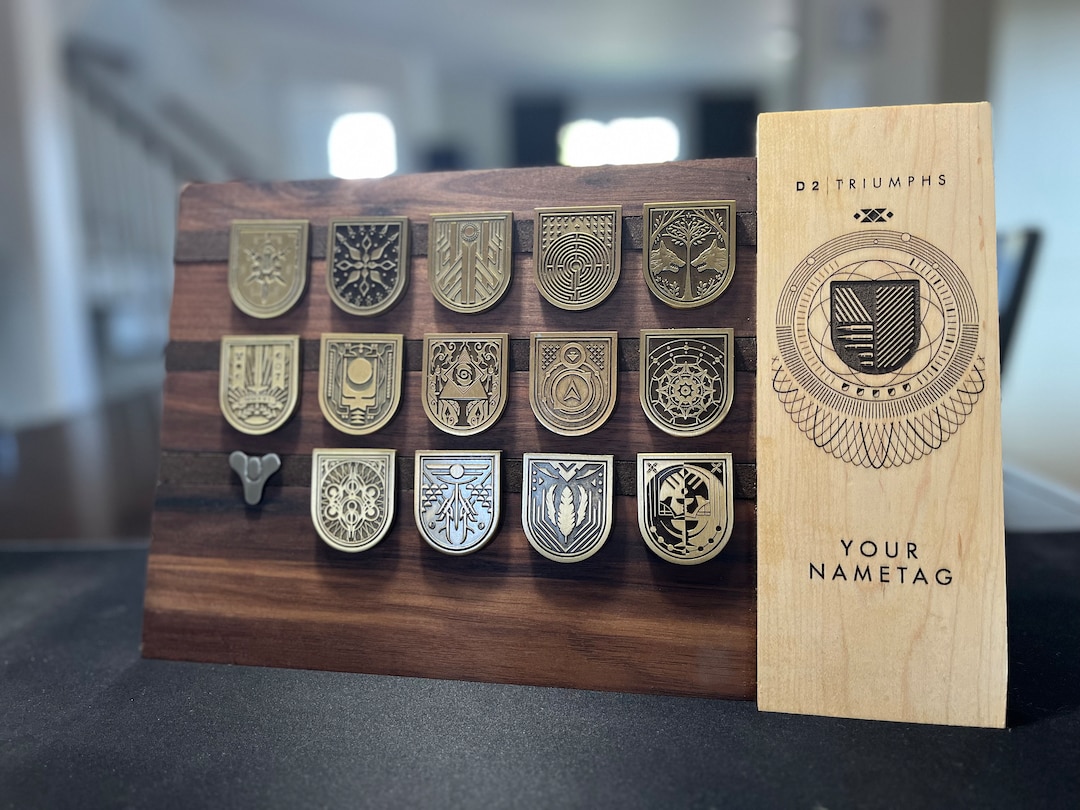 Large Vertical Display to Display Destiny Pins seals 15 Sigils Etsy