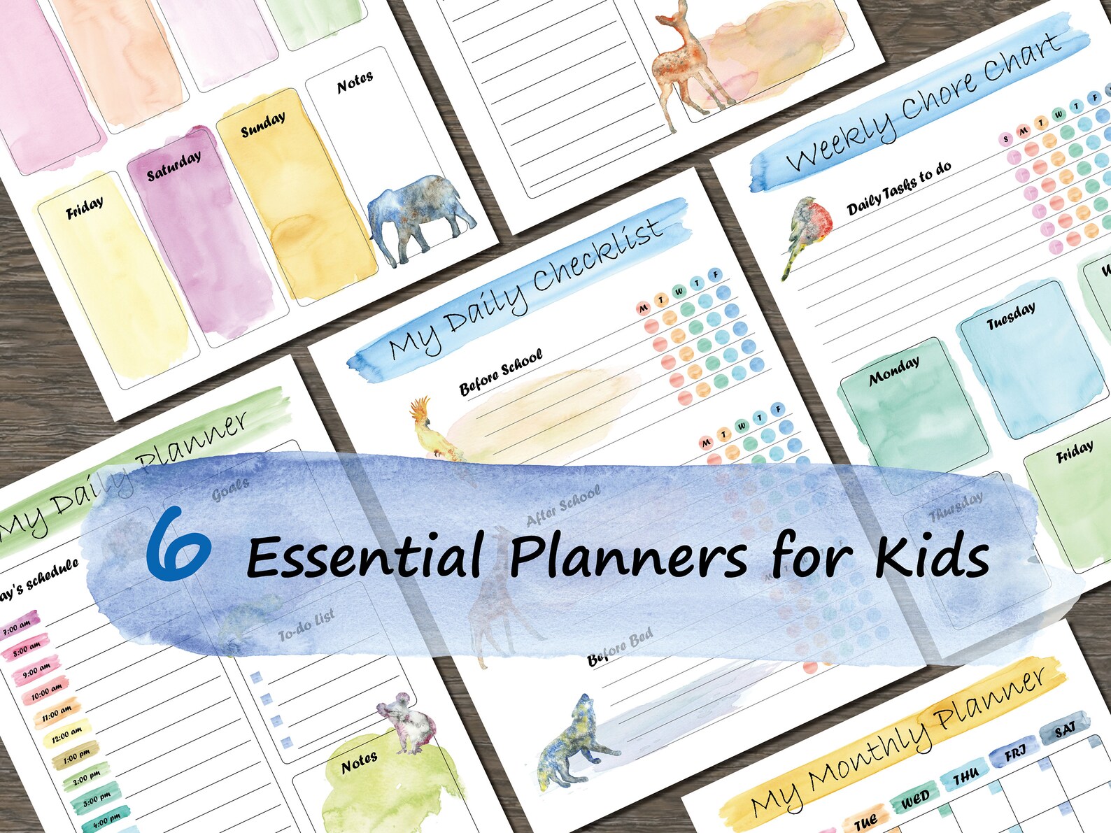 Printable Kids School Planner | Digital Download & Editable | Calendar ...