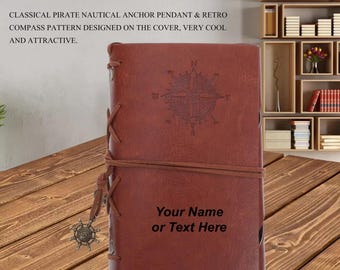 Gepersonaliseerd - Piratenreisdagboek Vintage blanco losbladig notitieboek