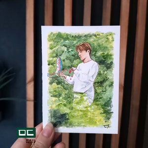 JHOPE BTS In The Soop Aquarelle Carte postale originale || J-hope Kpop Fanart Art Dessin Aquarelle