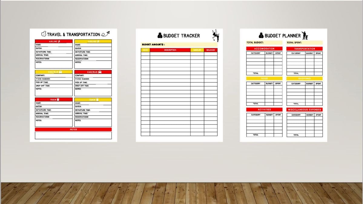 Florida Theme Park - WDW - Digital, Printable Family Vacation Travel ...