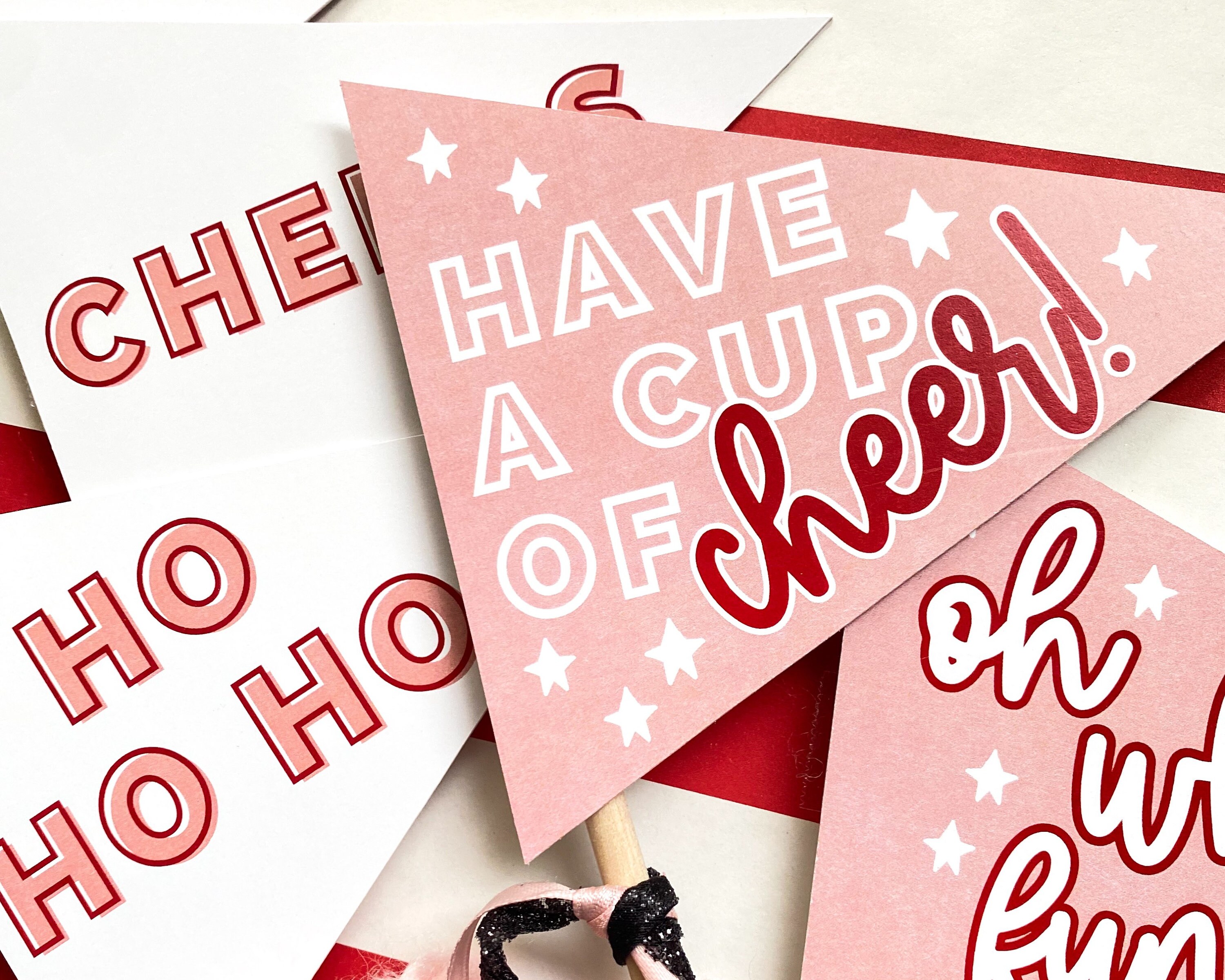 Merry Everything Printable Christmas Pennant Flags BUNDLE Christmas ...