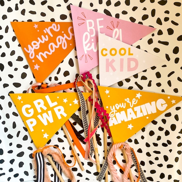 Printable Kids Pennant Flags | Kids Basket Decor Flag | Be Kind You’e Amazing Prints