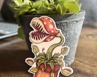 Piranha Mario Plant vinyl sticker