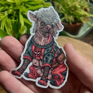 Dogpool Vinyl Sticker - Fun Gift for Deadpool