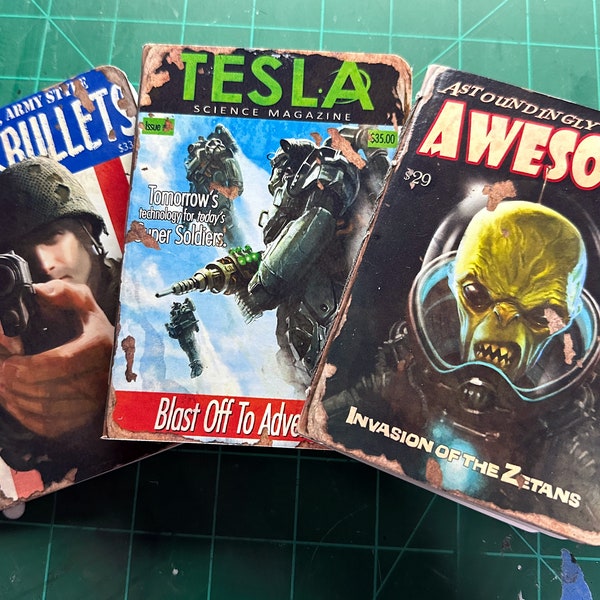3 Fallout Inspired Field Notes Style Pocket Notebooks - Fallout 4 Perk Magazines