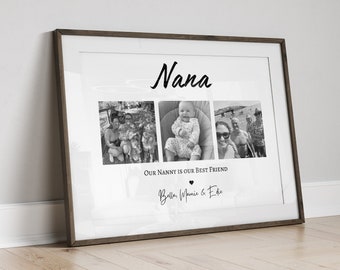 Custom Nana Photo Gift Print, Personalised Nanny Gift from Grandchild Grandchildren, Gran Birthday Gift, Grandma Mothers Day Gift Print