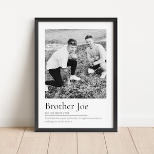 Personalized Brother Photo Print: Custom Sibling Gift