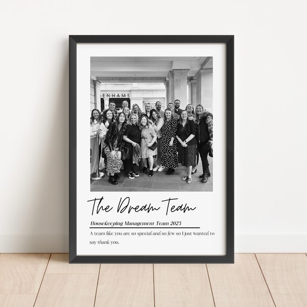 Work Team Leaver Print, Goodbye Colleague, Leaving Gift, Work Bestie, Photo Print, Retirement Promotion Gift, Thank You Gift, Workmate Gift