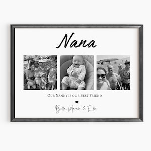 Stampa regalo personalizzata per la nonna, regalo di compleanno personalizzato per la tata, cornice di ringraziamento per la mamma, foto per i nipoti, regalo per la nonna e il traguardo raggiunto da un bambino