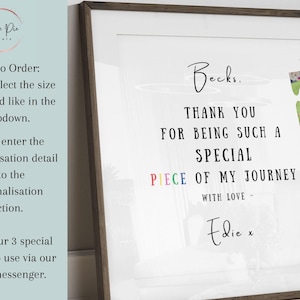 Personalised Puzzle Photo Print, Nursery Teacher Thank You Gift, Leaving Gift image 10