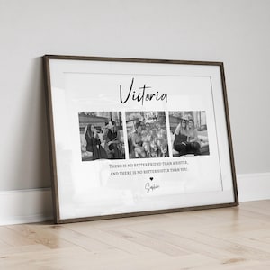 Personalised Sister Photo Gift Print: Custom Birthday or Christmas Present