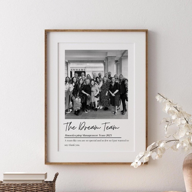 Custom Team Photo Print – Retirement Portrait Poster, Corporate ...