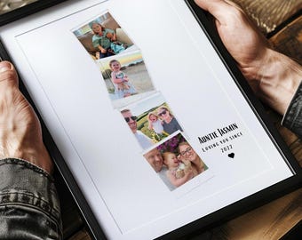 Personalised Auntie Photo Print, Auntie Birthday Gift from Niece or Nephew