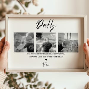 Personalisierter Papa-Fotodruck mit Bildern, Papa-Geburtstagsgeschenk vom Kind