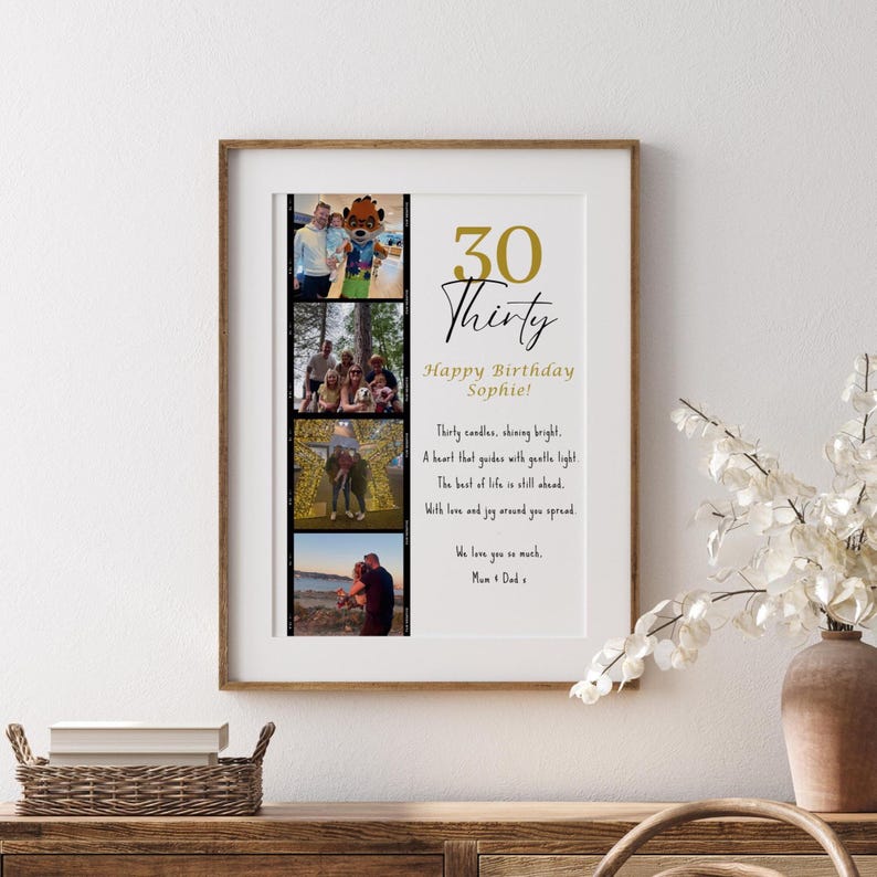Custom 30-photo Memory Collage for a 30th Birthday | A Heartfelt ...