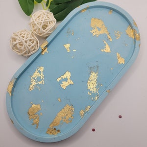 Eco Resin Resincrete Oval Trinket Tray. Jewellery Dish, Perfect Mother's Day Gift. Bedroom Décor, Entrance Key Tray.