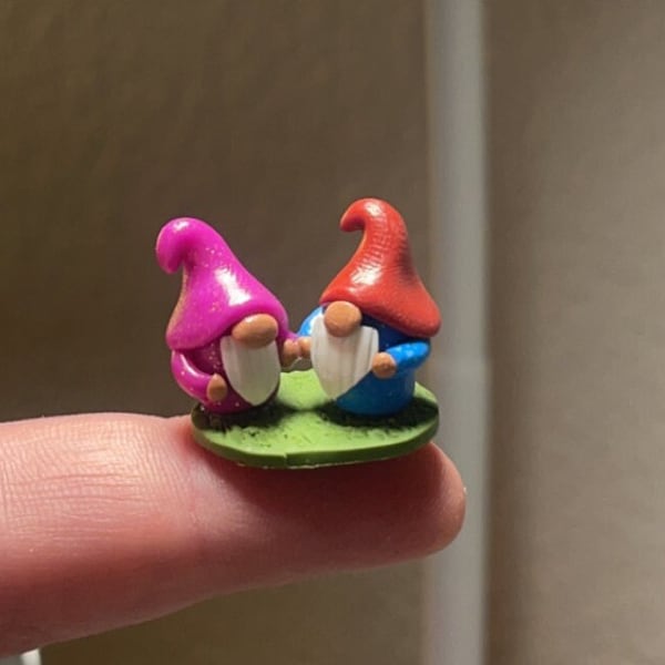 Mini gnome couples random colors or custom fairy garden accessories