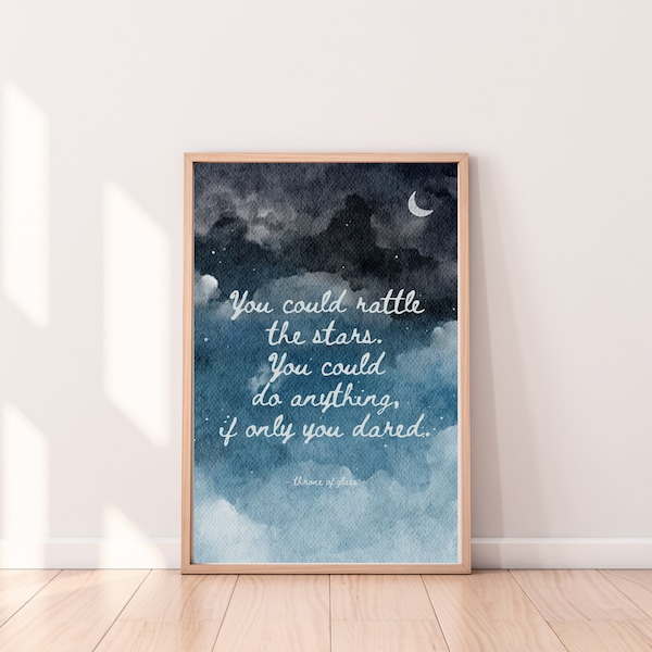 Stampa con citazione del Trono di Vetro: Maasiverse Bookish Wall Art (download digitale)