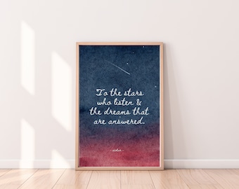 ACOTAR Quote Print: Sarah J Maas Bookish Wall Art (PDF)
