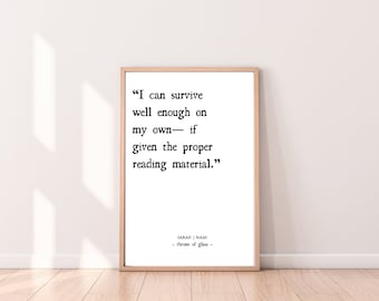 Throne of Glass Quote Print - Sarah J Maas Bookish Wall Art (PDF Print)