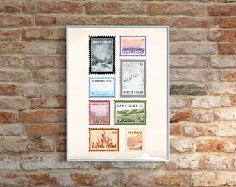ACOTAR Prythian Stamp Collection | Digital Download | Instant PDF Download