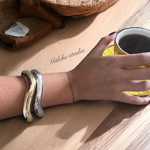 Stainless steel luxury handcuff bracalet