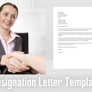 Plantilla de carta de renuncia profesional: mantenga una red de recursos y relaciones comerciales positivas - Formatos .docx .pdf .txt y Canva