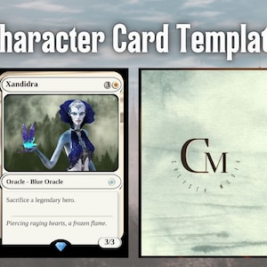 RPG Magic Character Trading Card Game Template