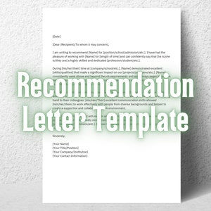 Plantilla de carta de recomendación para solicitantes profesionales y admisiones educativas: cree una recomendación positiva para el éxito