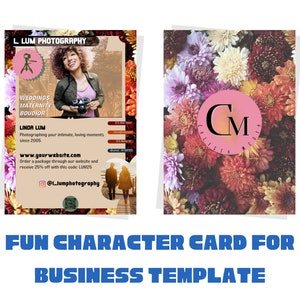 Modèle de carte de personnage de carte de visite mémorable TCG