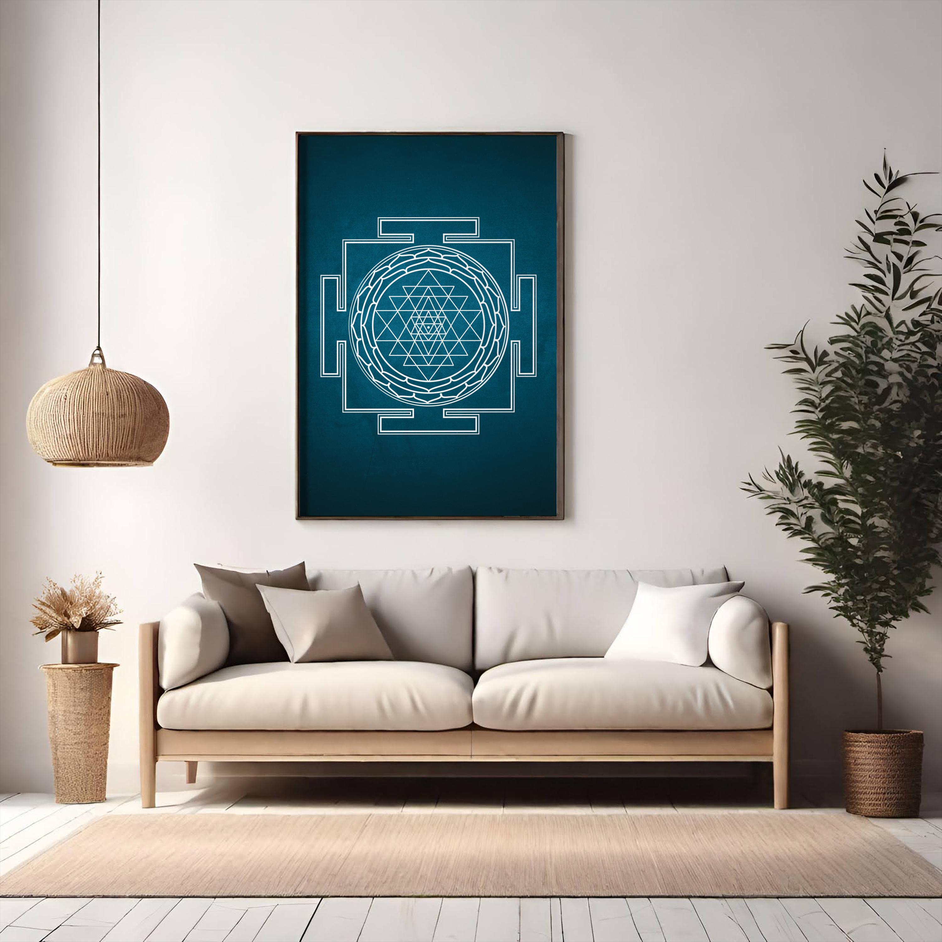 Sri Yantra Print | Sacred Geometry Wall Art | Sri Yantra Wall Art ...