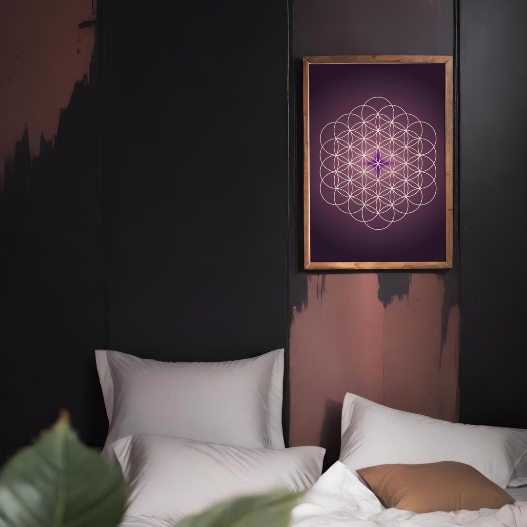 Flower of Life Print | Sacred Geometry Wall Art | Flower of Life Wall ...