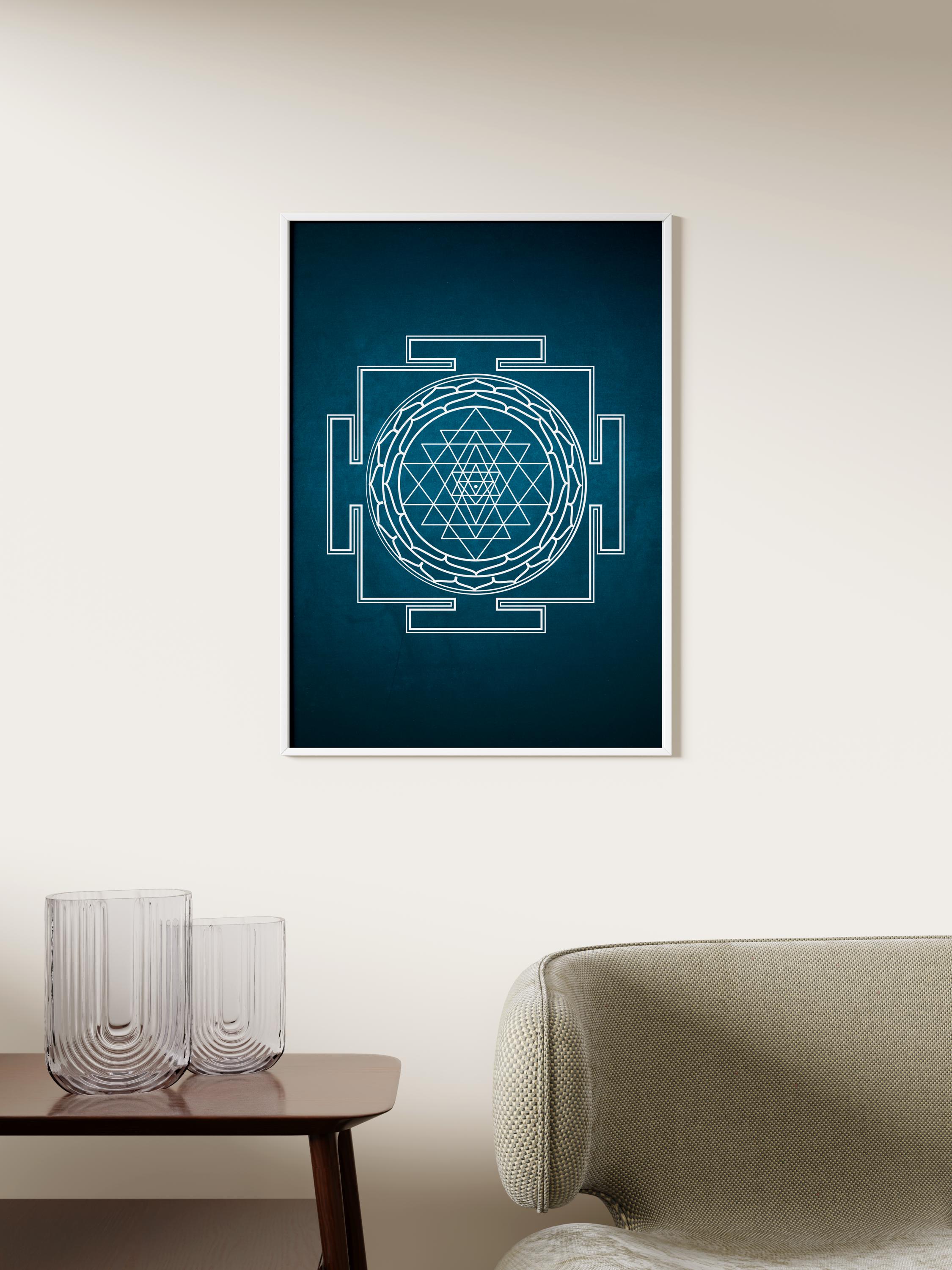 Sri Yantra Print | Sacred Geometry Wall Art | Sri Yantra Wall Art ...