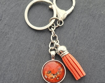 key ring and bag jewelry unique creation - red