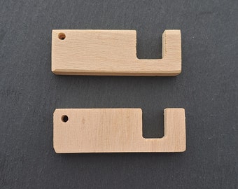 Wooden cell phone holder