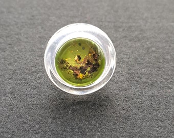 Bouchon de bouteille en verre avec cabochon peint à la main - exemplaire unique